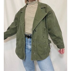 Together | Vintage 80s 90s Olive Green Button Denim Jacket